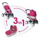 Smoby carucior landou 3 in 1