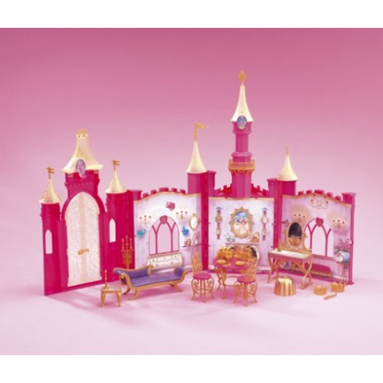 Castel cu caleasca disney princess golden glitter
