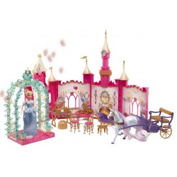 Castel cu caleasca disney princess golden glitter