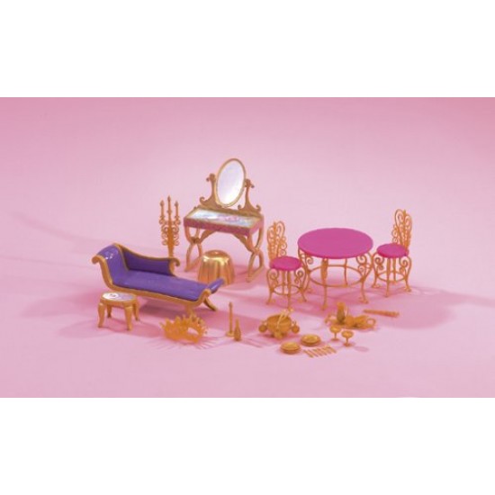 Castel cu caleasca disney princess golden glitter