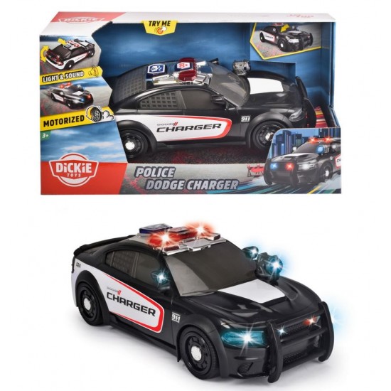 Masina de politie 33cm cu sunete si lumini Dodge Charger Dickie 203308385
