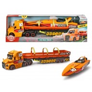 Set camion cu remorca si barca 41cm Dickie 203747009