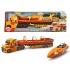 Set camion cu remorca si barca 41cm Dickie 203747009