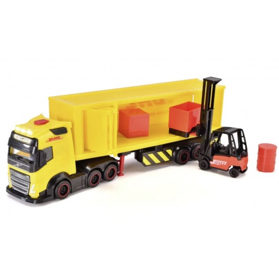 Dickie set camion DHL si stivuitor cu sunete si lumini 35cm 203747018