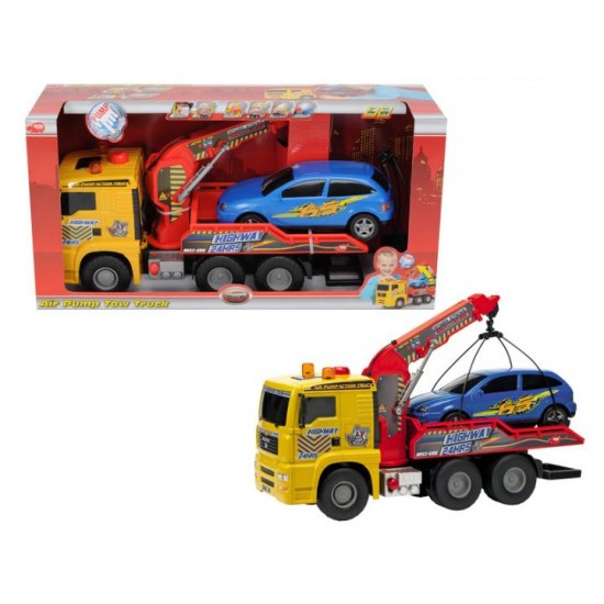 Camion Air Pump trailer cu platforma si masina