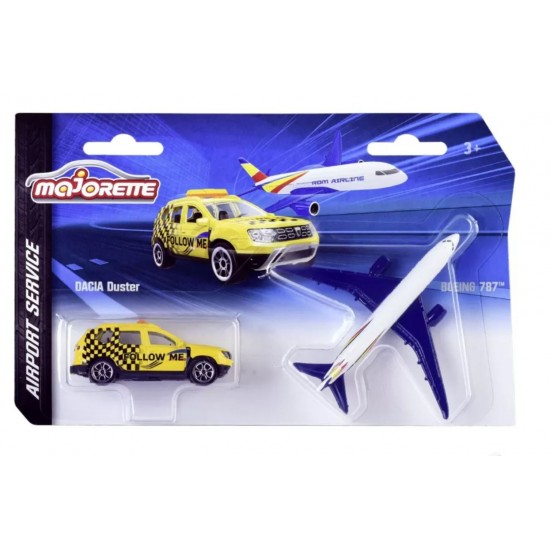 Set Dacia Duster si avion Boeing 787 Majorette 212057715