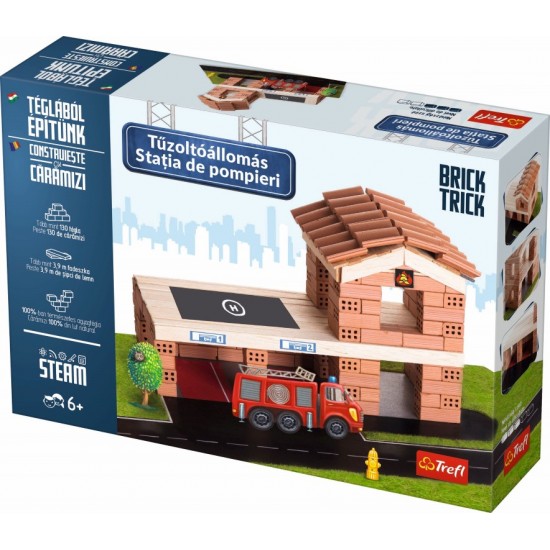 Trefl Brick Statia de pompieri din carmidute ceramice 60966