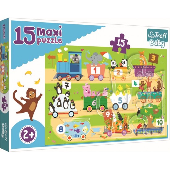 Trefl maxi puzzle trenul cu numere 15pcs 14278