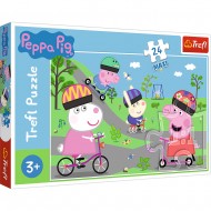 Puzzle 24 piese Maxi Purcelusa Peppa Pig Trefl 14330