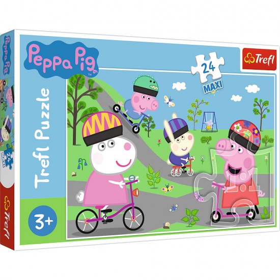 Puzzle 24 piese Maxi Purcelusa Peppa Pig Trefl 14330