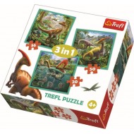 Puzzle 3in1 Dinozauri Trefl 34837