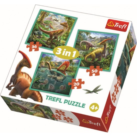 Puzzle 3in1 Dinozauri Trefl 34837