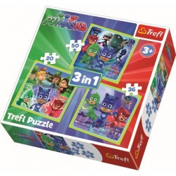 Trefl puzzle Eroi in Pijama 3in1 34840