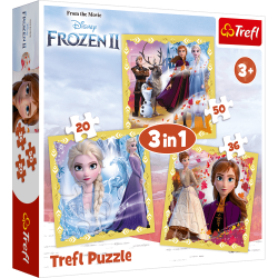 Trefl puzzle 3in1 Frozen 34847