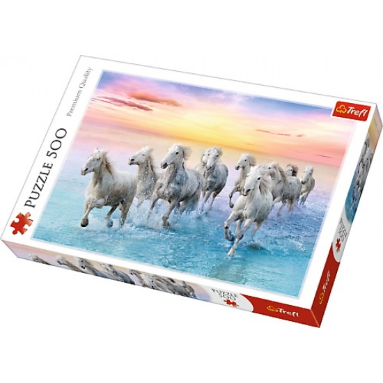 Trefl puzzle 500 piese cai albi 37289