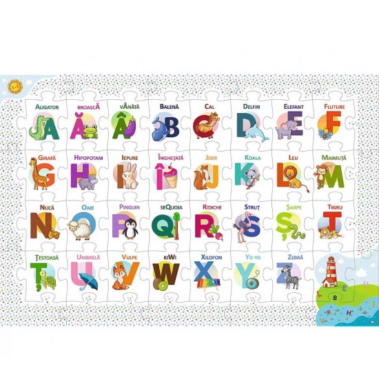 Puzzle educativ Alfabetul 44 piese Trefl 15576