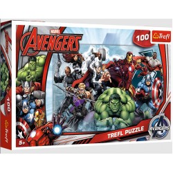 Puzzle Trefl 100 pcs - Incepe atacul Marvel, 16272