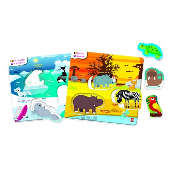 Joc educativ Habitatul animalutelor Clementoni 50352