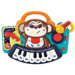 Pianina bebe DJ cu lumini sunete si microfon Hola 3137