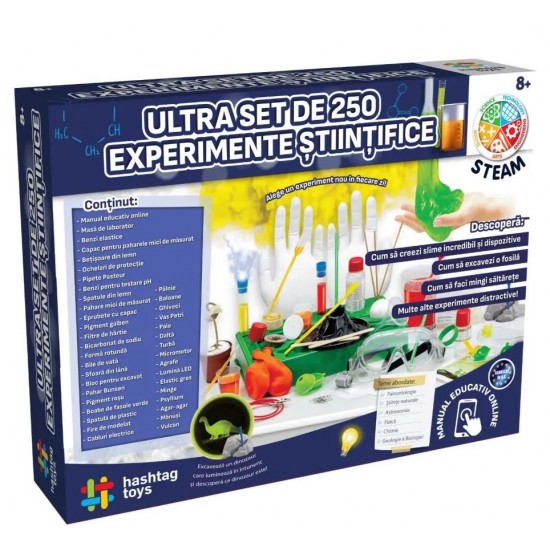 Set 250 de experimente stiintifice Hashtag-toys HT052194